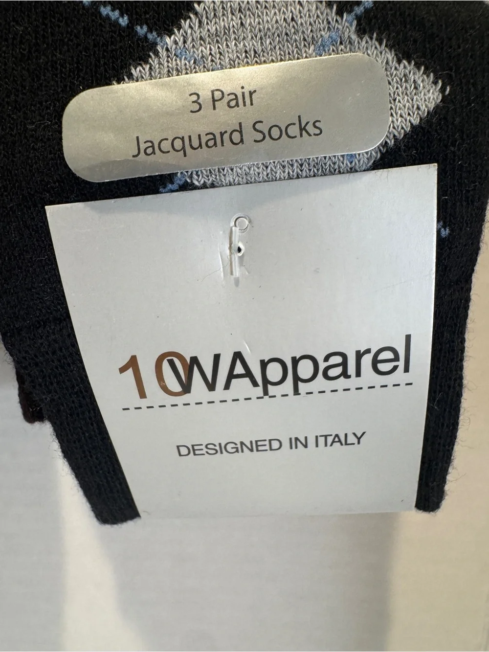 10W Apparel  12-pairs Jacquard Mens Socks, Sock Size 10-13